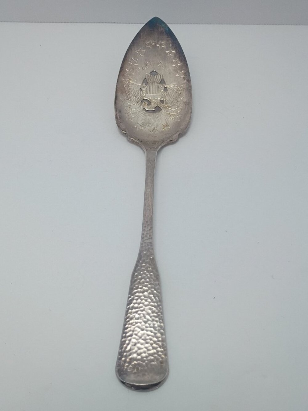 Cake Pie Server American Eagle Patriotic 1776-1976 NOS Silverplate Oneida Rogers